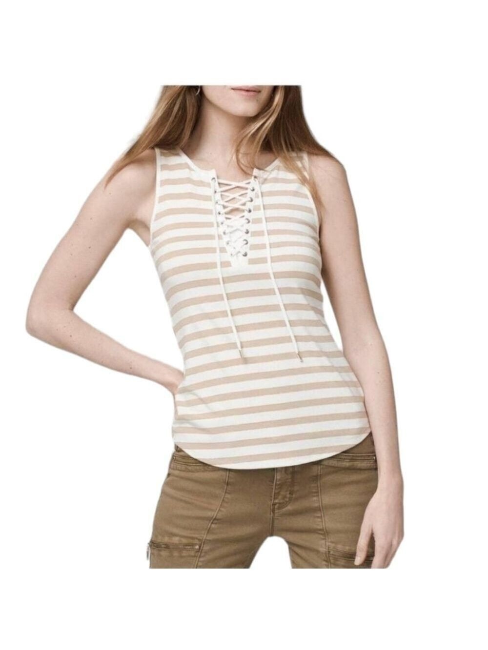 White House Black Market Metalic Sleeveless Tank Top Blouse